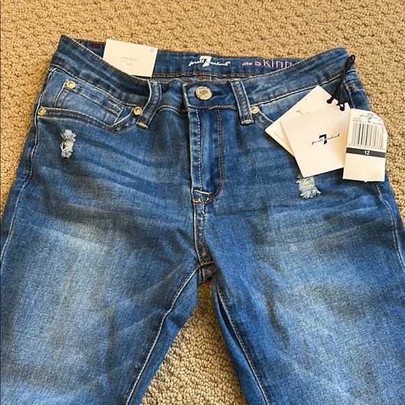 7 For All Mankind skinny  Blue Jeans - Picture 1 of 4